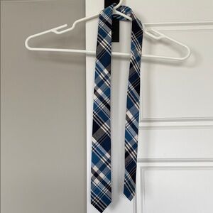 J Crew Crewcuts Blue and White Plaid Boys Youth Tie